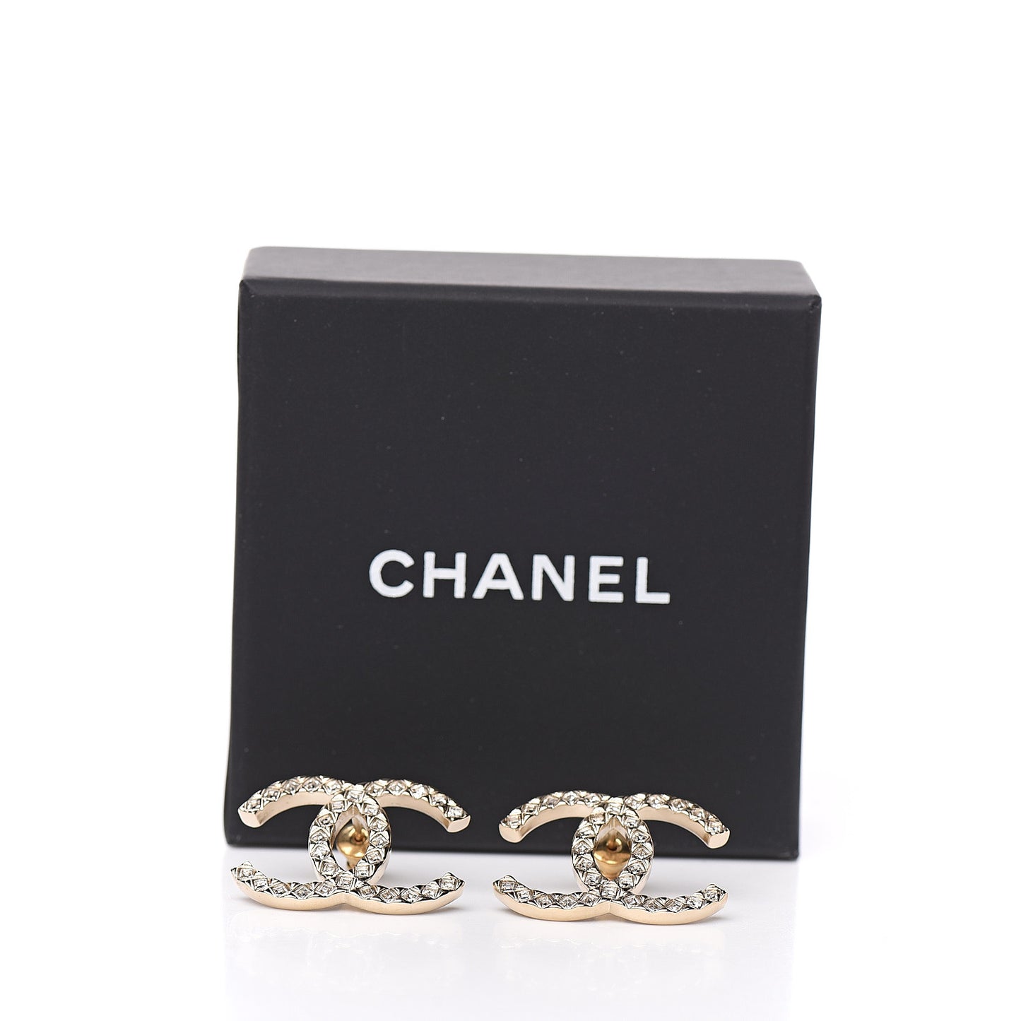 Baguette Crystal High Society CC Earrings Gold