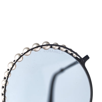 Chanel Pearl Round Sunglasses 4234-H Black 7 of 9