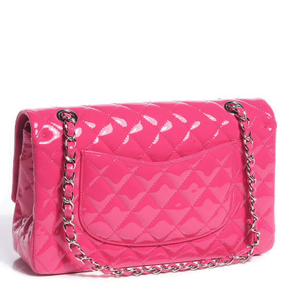 Chanel Patent Quilted Medium Double Flap Fuchsia 3 of 9