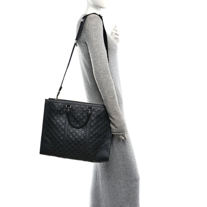 Gucci Guccissima Signature Briefcase Black 2 of 10
