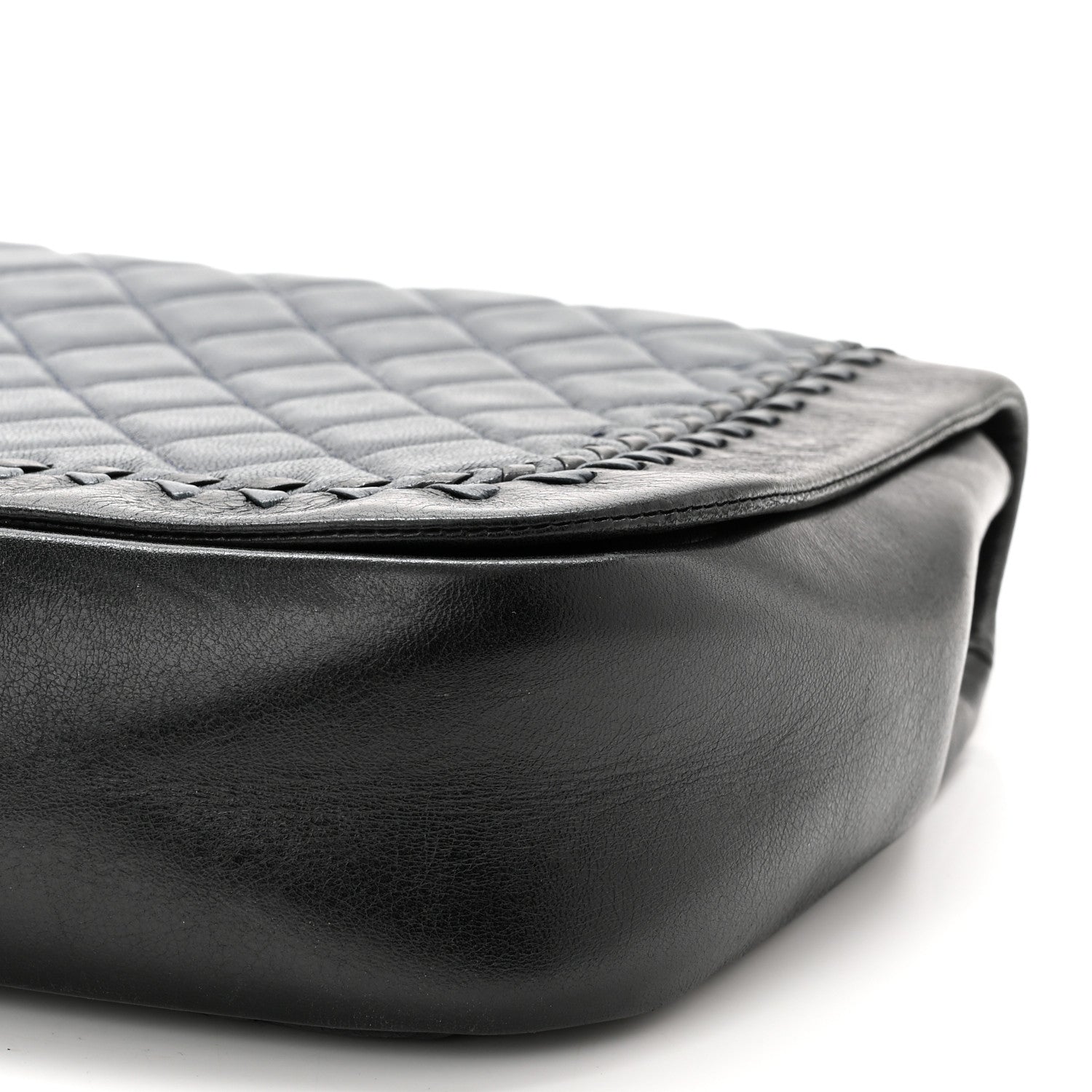 Chanel Lambskin Braided Flap Navy Black 10 of 10