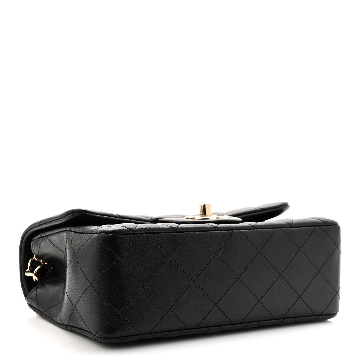 Chanel Lambskin Quilted Mini Rectangular Flap Black 4 of 11