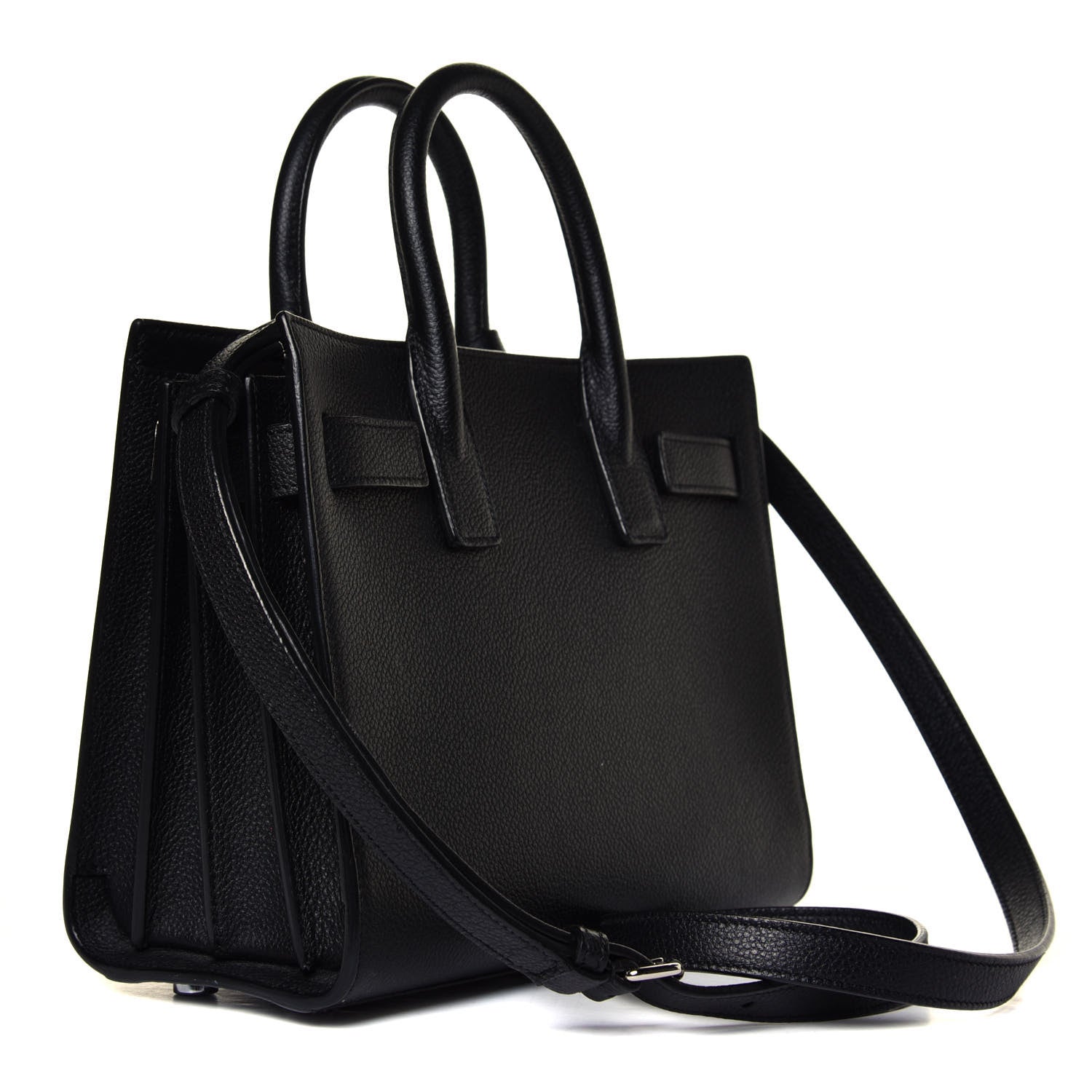 Saint Laurent Grained Calfskin Nano Sac De Jour Black 2 of 4