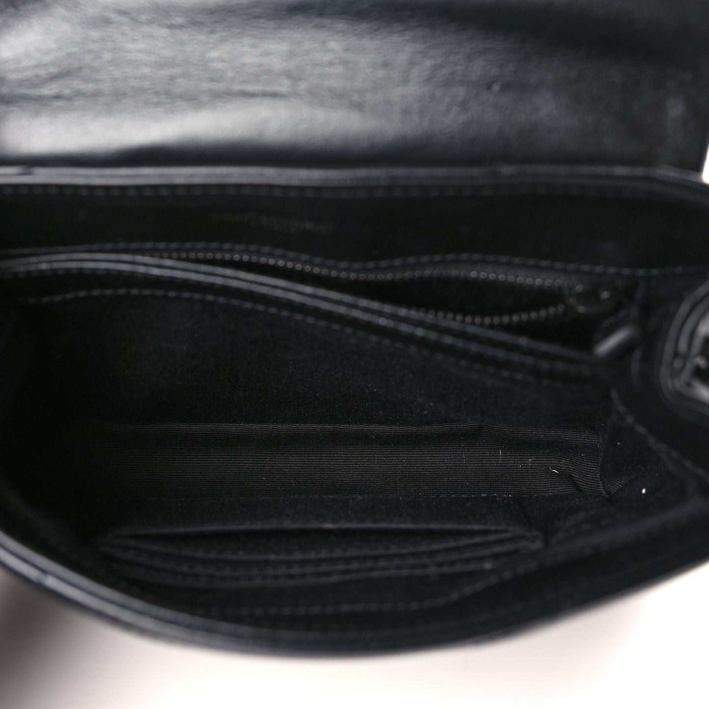 Calfskin Y Quilted Monogram Monochrome Toy Loulou Crossbody Bag Black