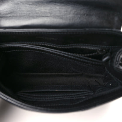 Saint Laurent Calfskin Y Quilted Monogram Monochrome Toy Loulou Crossbody Bag Black 5 of 10