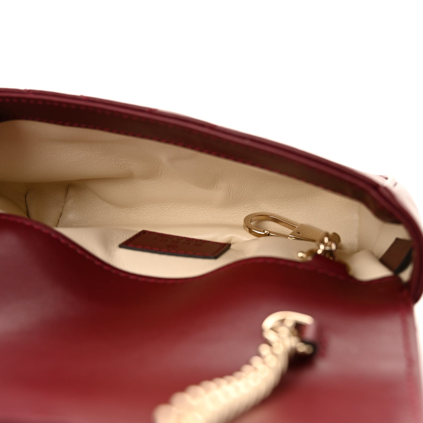 Calfskin Matelasse Super Mini GG Marmont Shoulder Bag Rosso Ancora