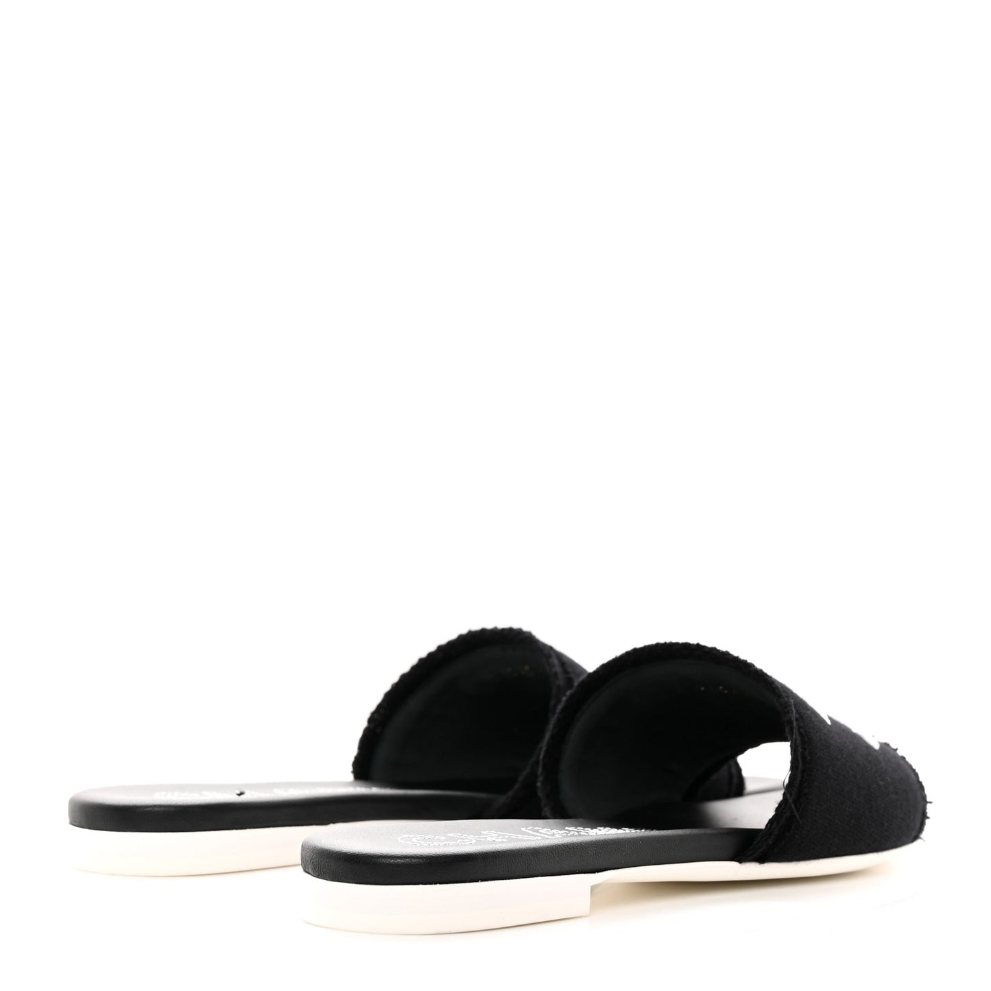 Jersey Knit CC Mules 37.5 Black