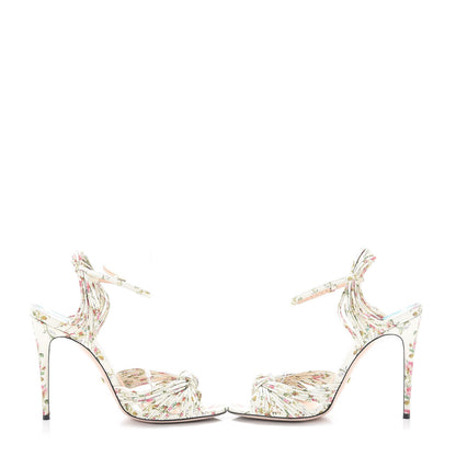 Gucci Calfskin Calico Print Allie Sandals 39 Ivory Multicolor 6 of 11