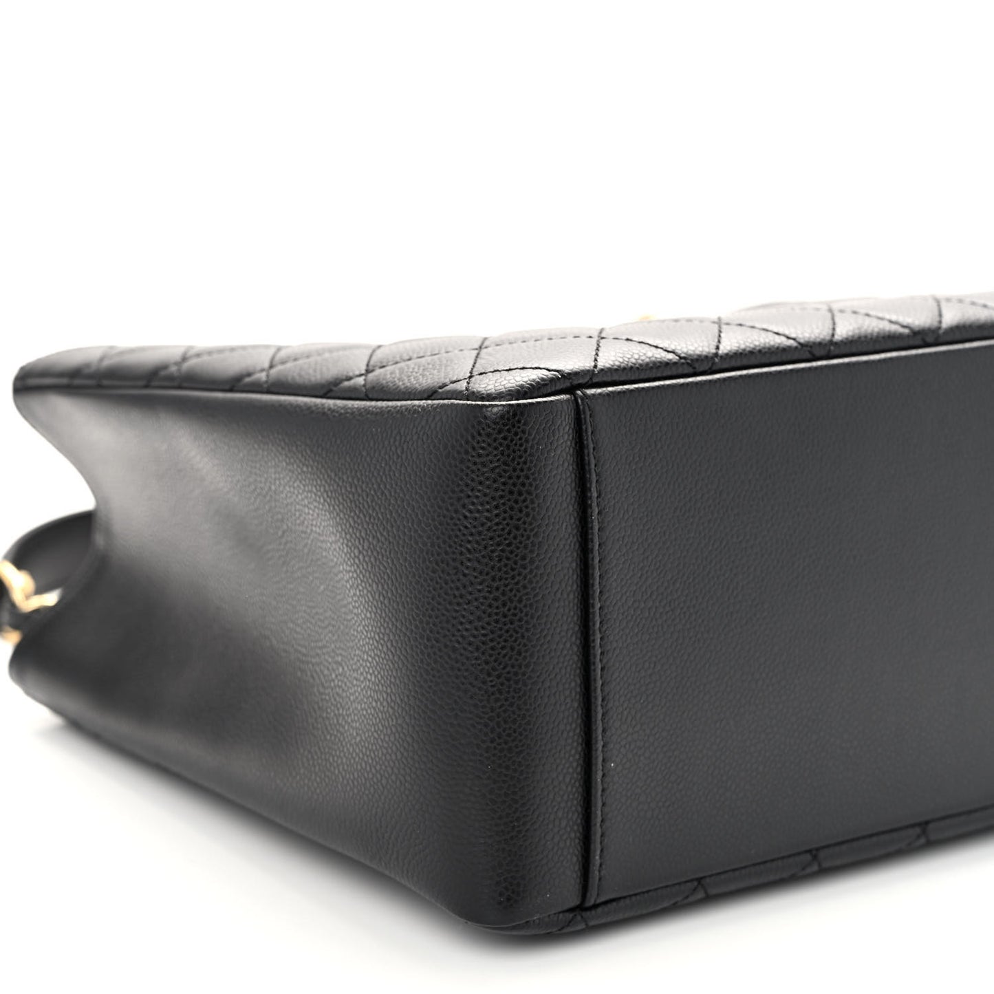 Caviar Quilted Grand Shopping Tote GST Black