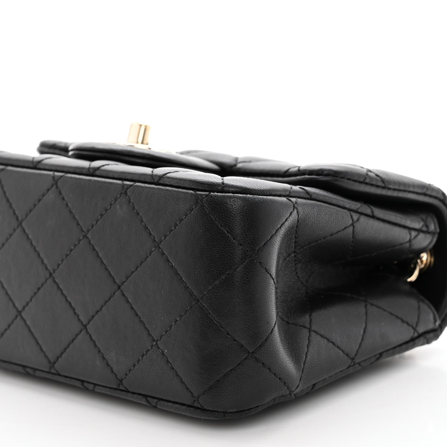 Chanel Lambskin Quilted Enamel Mini Pearl Crush Flap Black 10 of 11