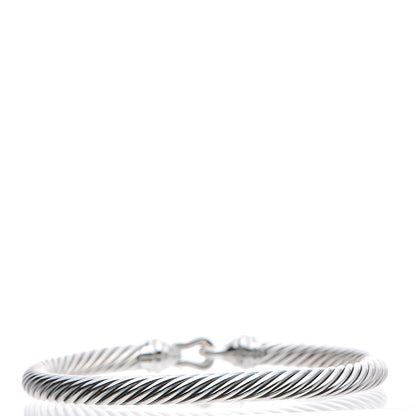 David Yurman Sterling Silver 18K Yellow Gold 5mm Cable Classic Buckle Bracelet 3 of 5
