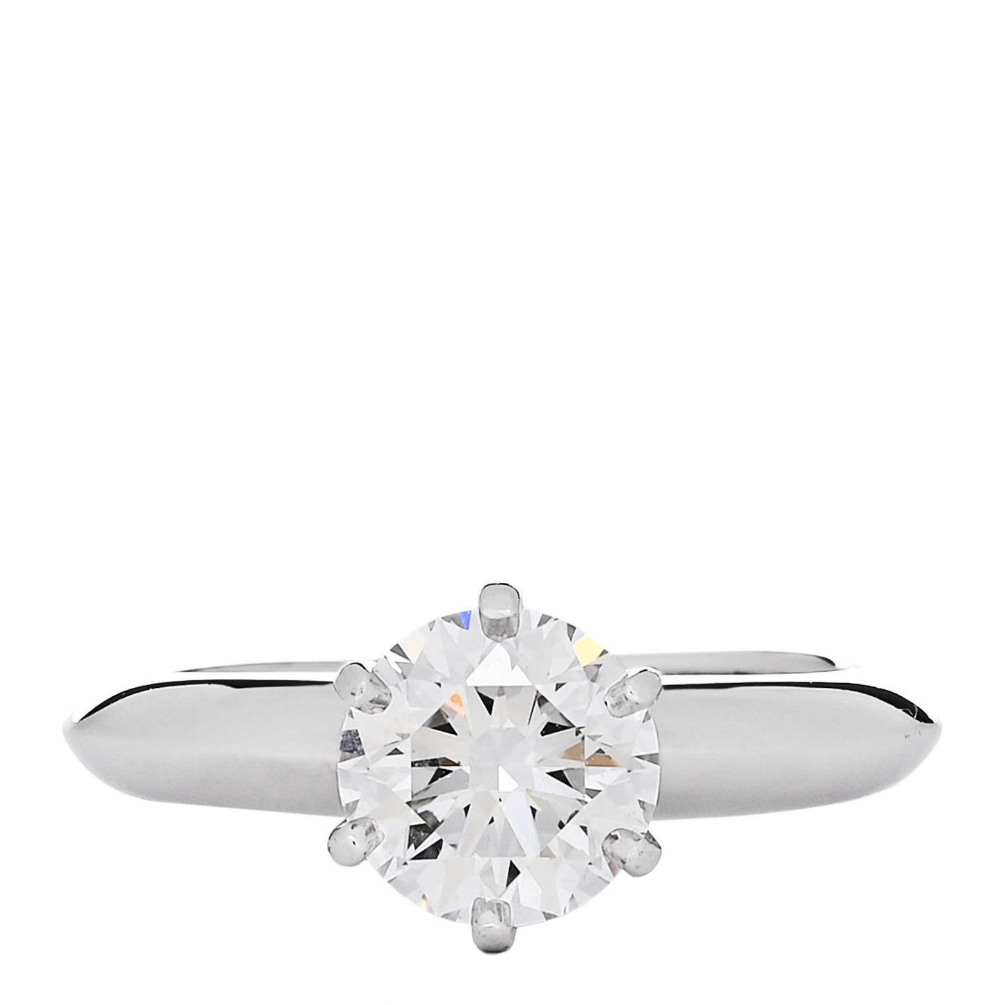 Platinum Diamond 1.03ct Solitaire Engagement Ring 45 3.5