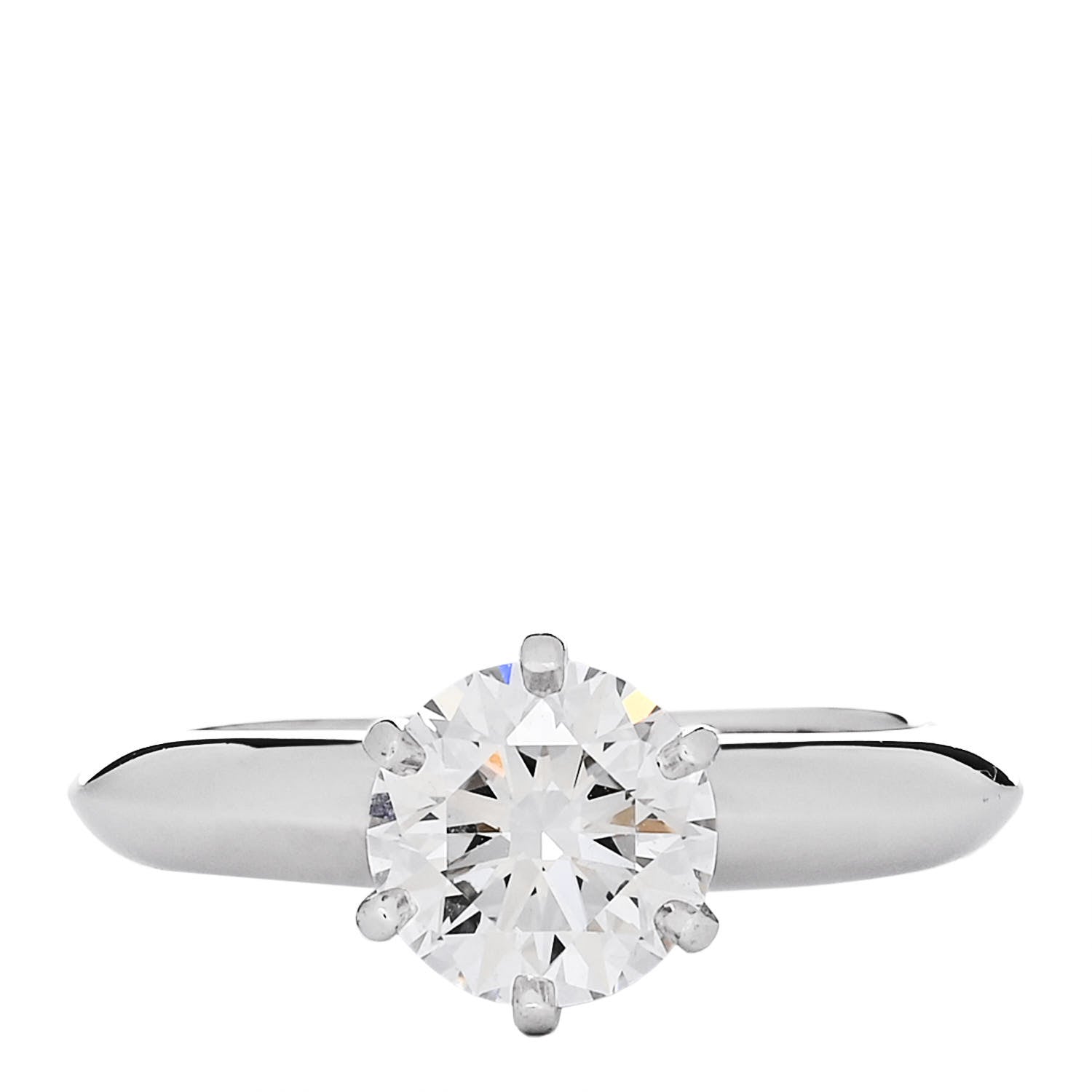 Tiffany Platinum Diamond 1.03ct Solitaire Engagement Ring 45 3.5 1 of 7