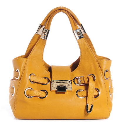 Jimmy Choo Calfskin Small Radiant Hobo Yellow 1 of 9