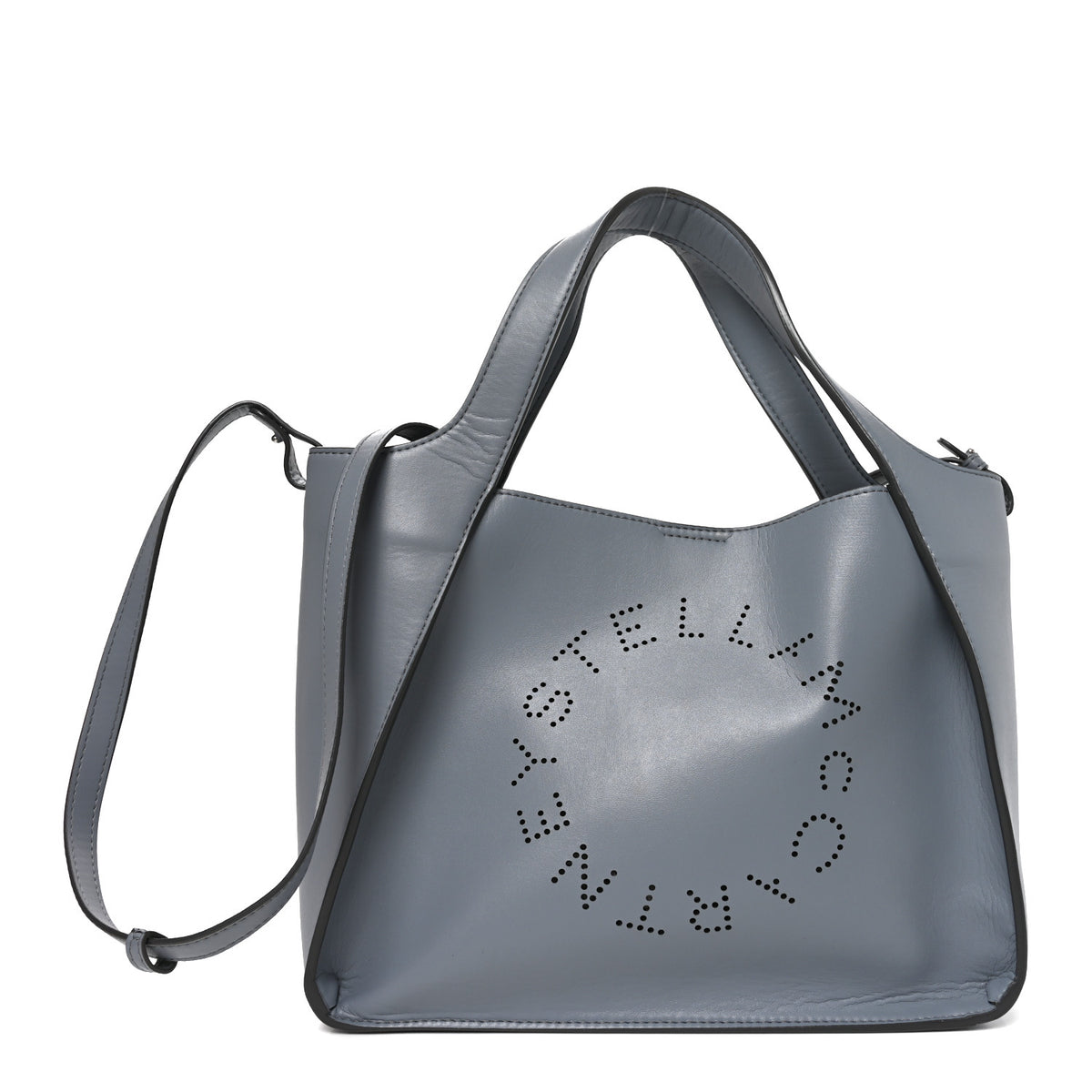 Stella McCartney Eco Alter Nappa Perforated Logo Crossbody Thunder 1 of 10