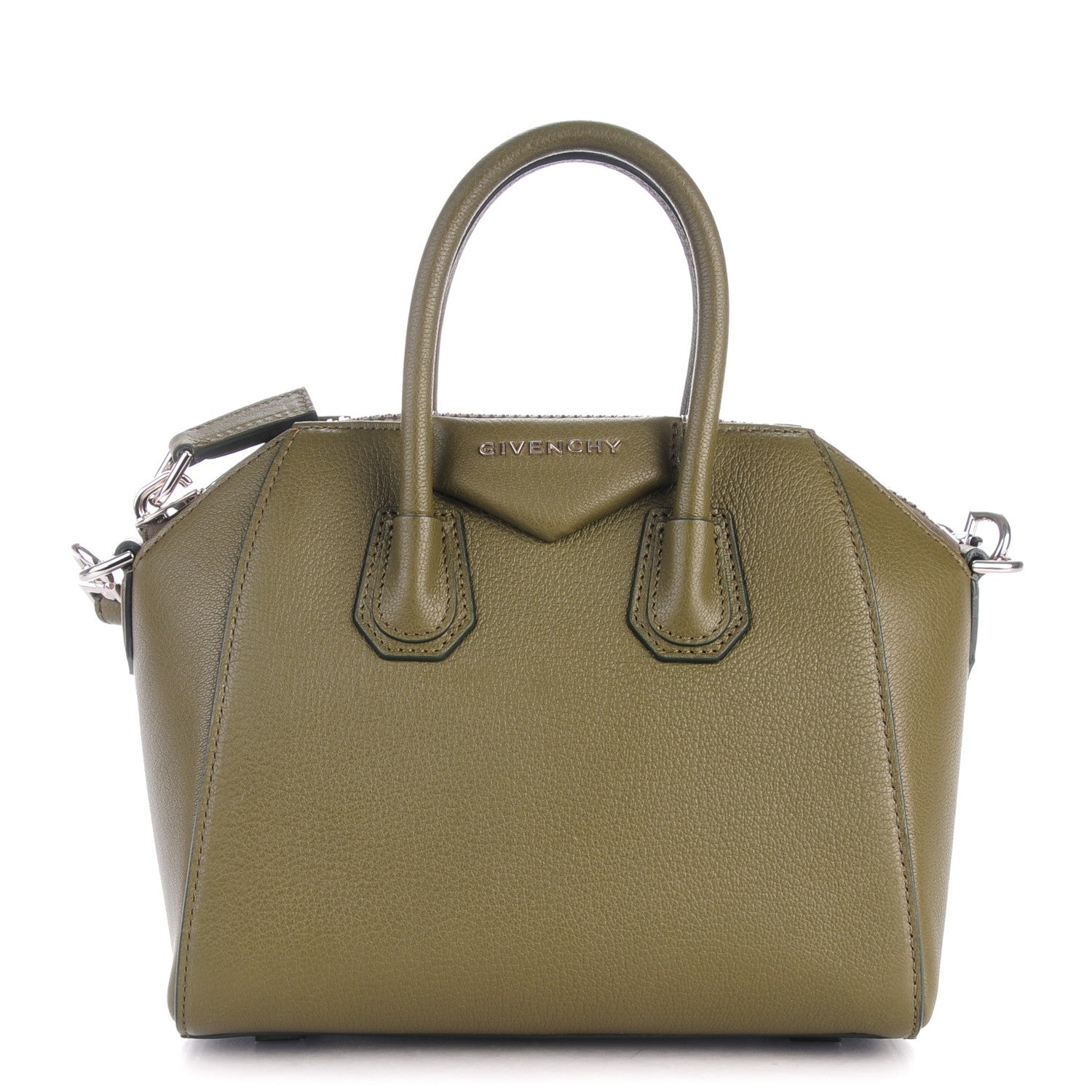 Givenchy Sugar Goatskin Mini Antigona Khaki 1 of 7