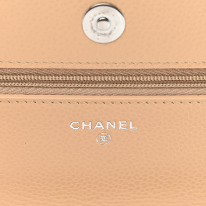 Chanel Caviar Quilted Wallet On Chain WOC Beige 6 of 13