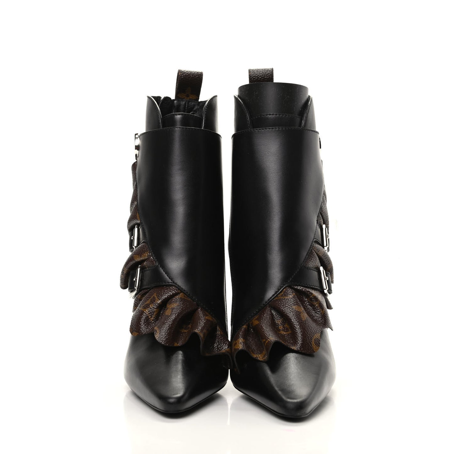 Calfskin Monogram Janet Ankle Boots 38 Black