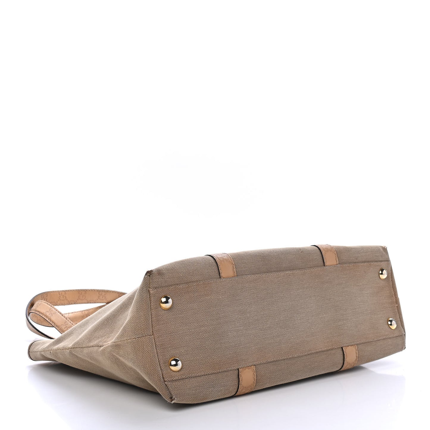 Guccissima Trim Canvas Large Tote Brown