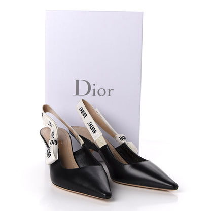 Christian Dior Lambskin Ribbon J'Adior Slingback 65mm Pumps 37 Black 10 of 10