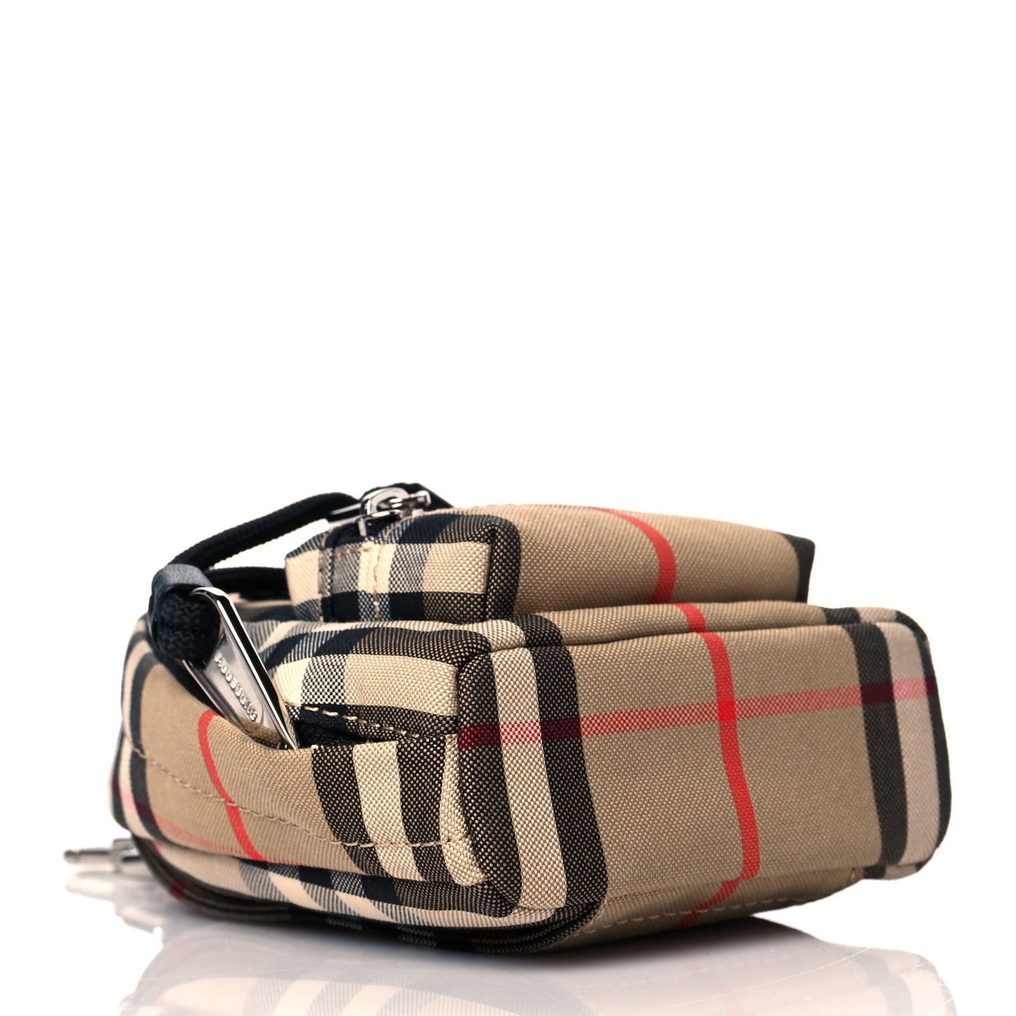 Vintage Check Backpack Key Charm Brown