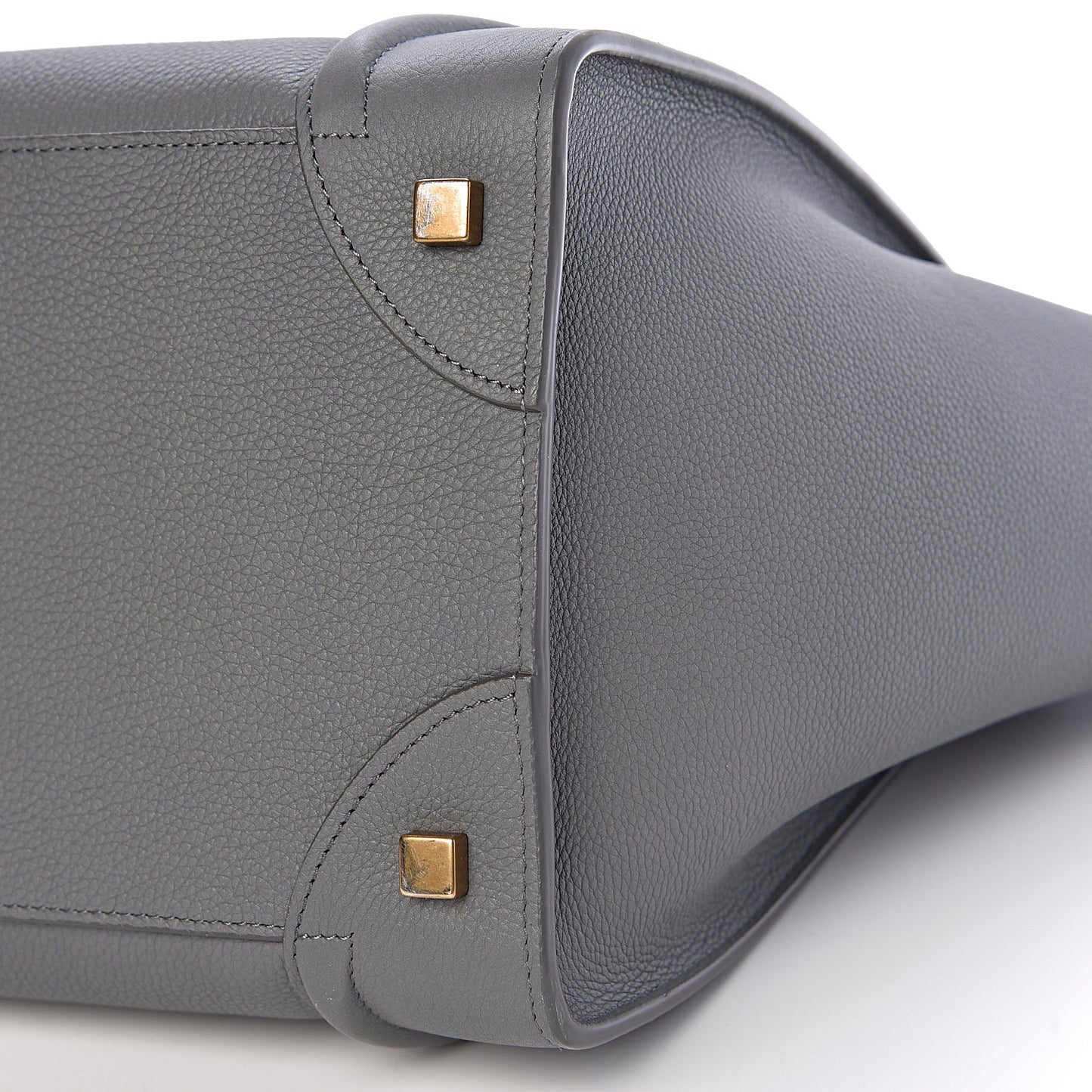 Drummed Calfskin Mini Luggage Kohl