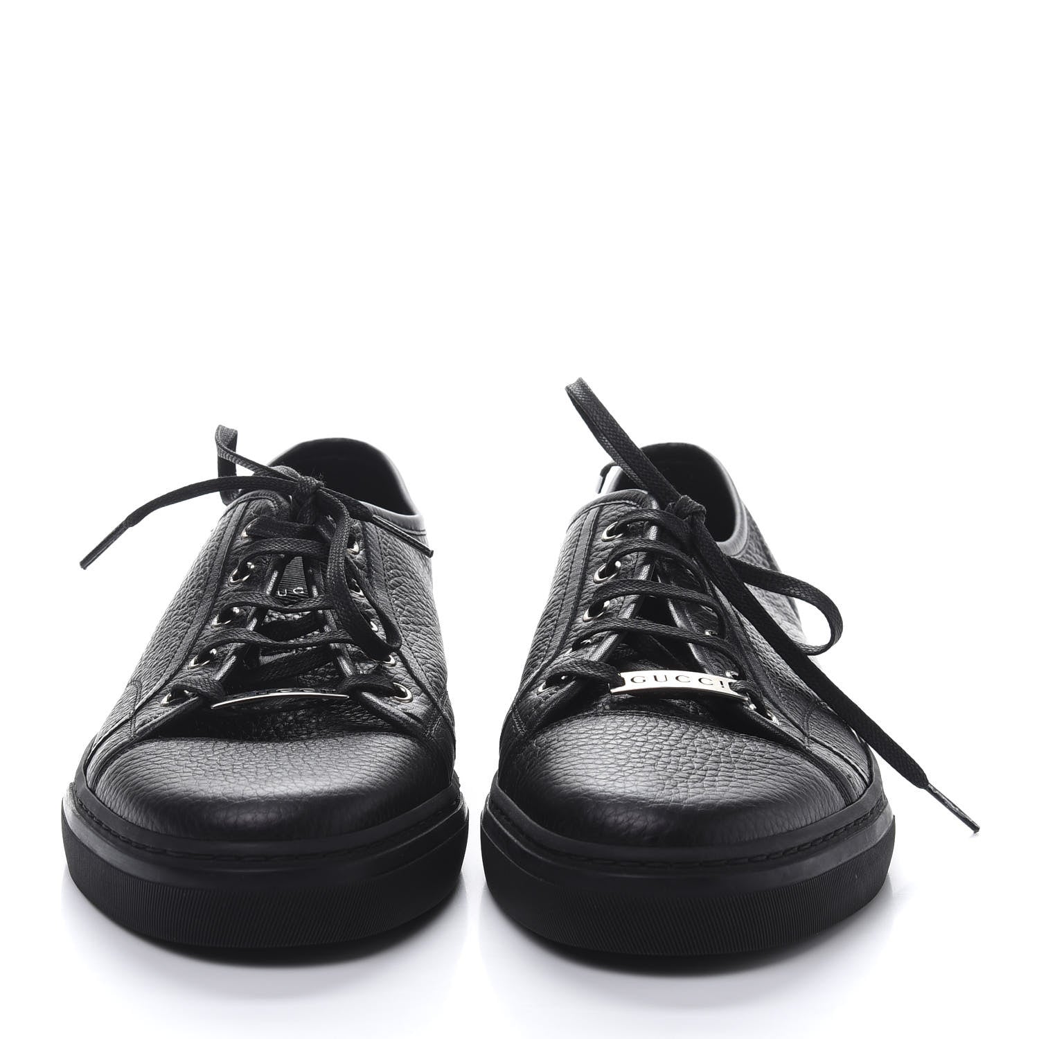 Gucci Nappa Mens Low Top Sneakers 9 Black 2 of 8