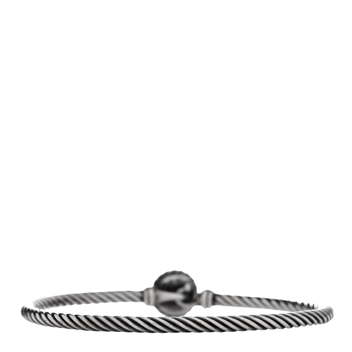 David Yurman Sterling Silver Black Onyx 3mm Chatelaine Bracelet 2 of 3