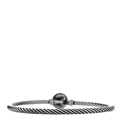 David Yurman Sterling Silver Black Onyx 3mm Chatelaine Bracelet 2 of 3