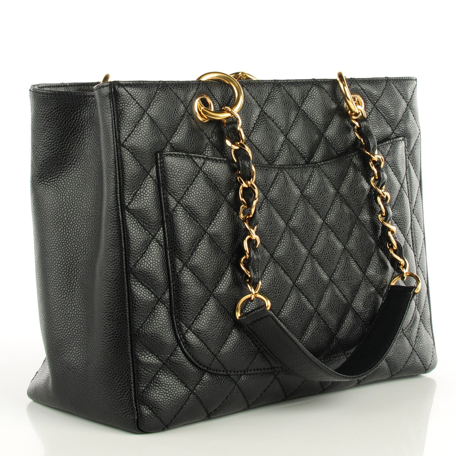 Chanel Caviar Quilted Grand Shopping Tote GST Black 3 of 7