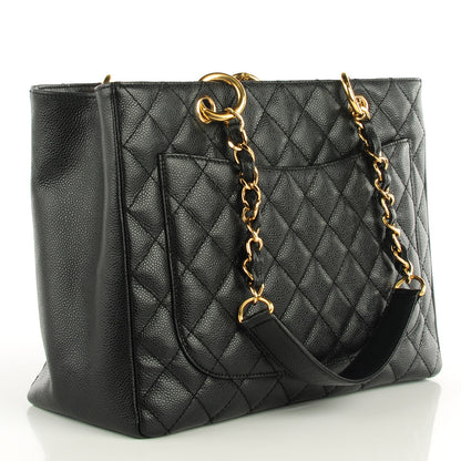Chanel Caviar Quilted Grand Shopping Tote GST Black 3 of 7