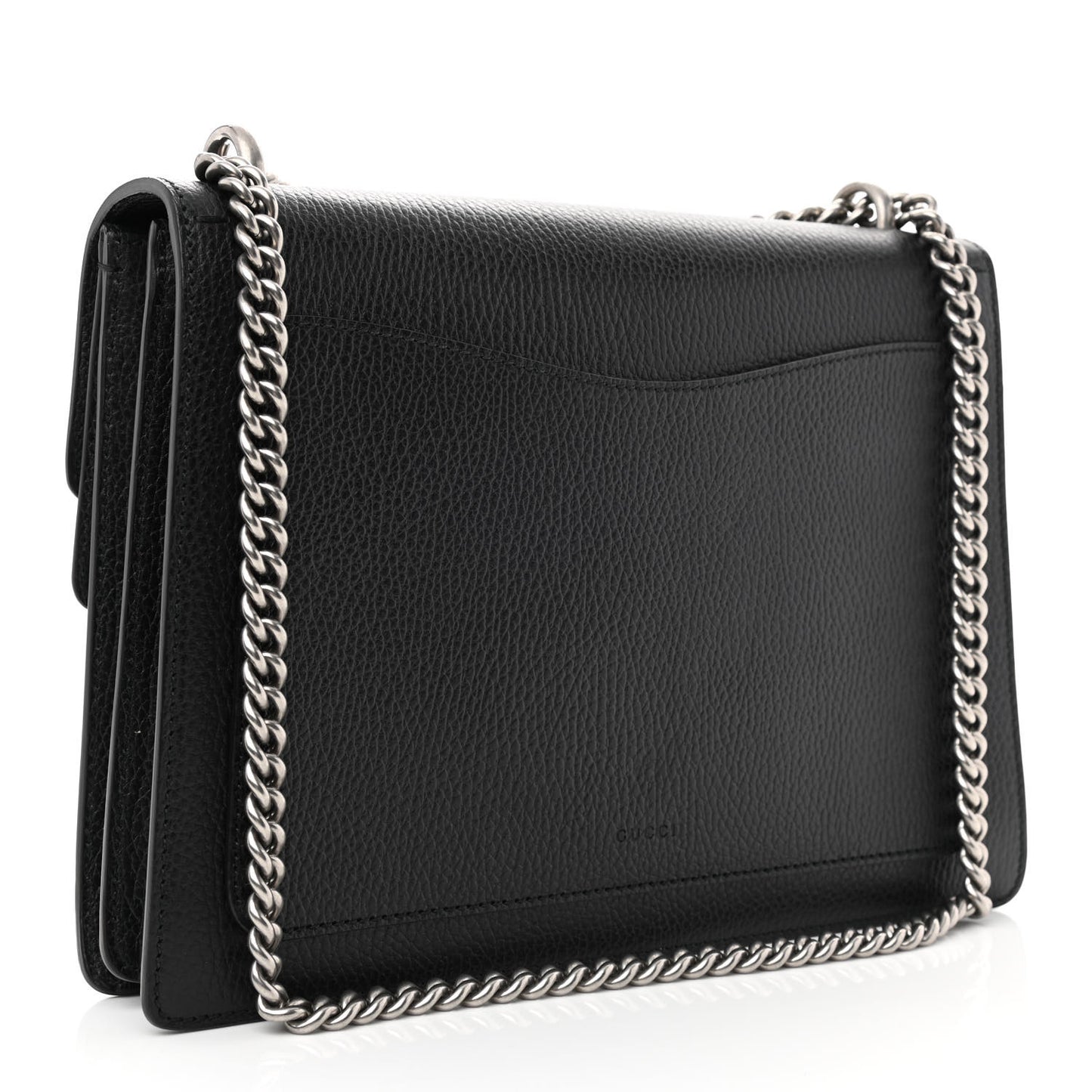 Dollar Calfskin Crystal Medium Dionysus Shoulder Bag Black Black Diamond