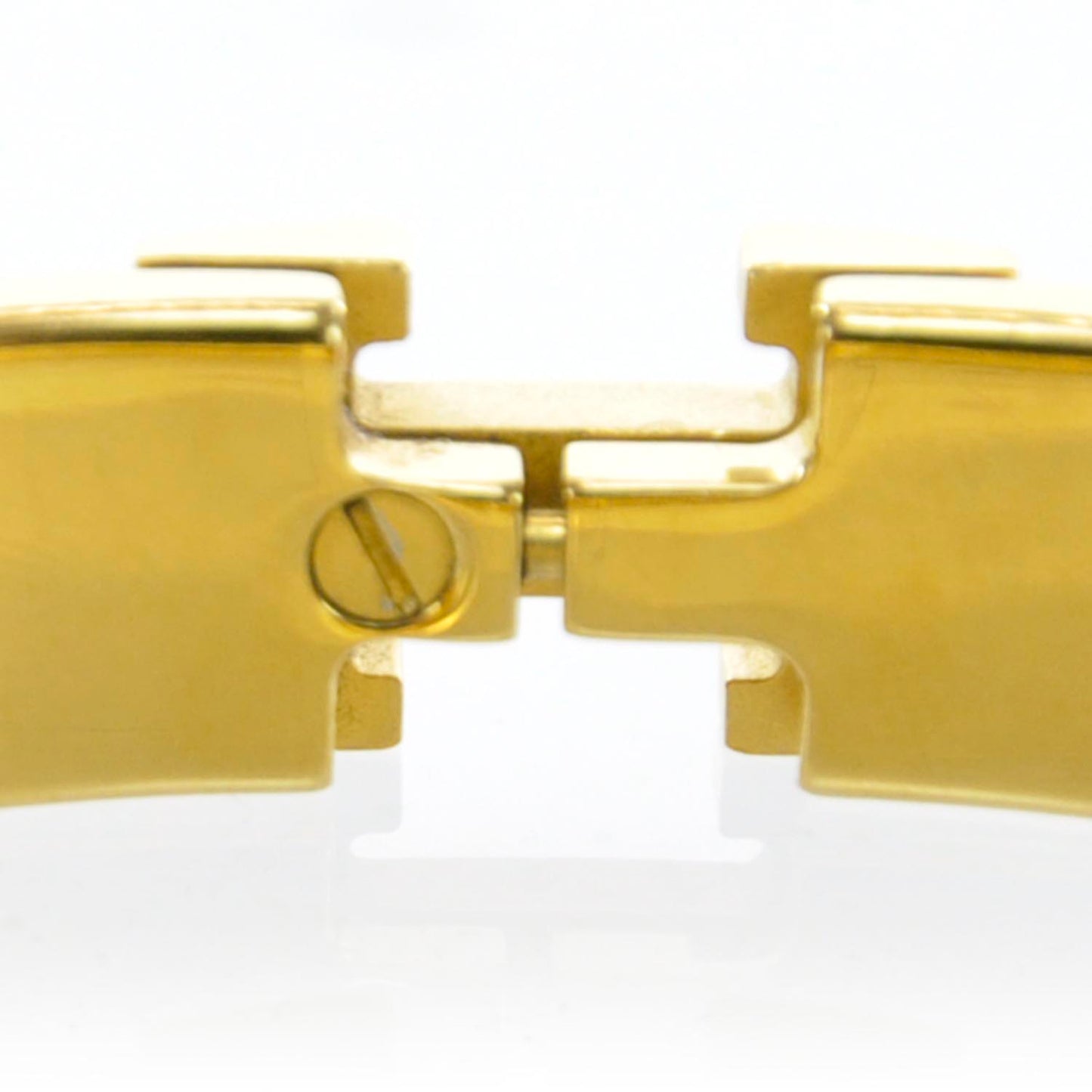 Enamel Narrow Clic Clac H Bracelet Black Gold