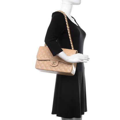Chanel Caviar Quilted Jumbo Double Flap Beige Clair 2 of 10