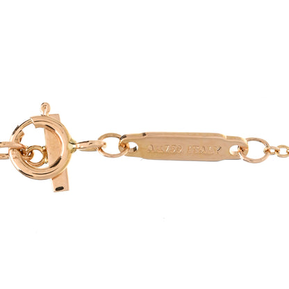 Tiffany 18K Rose Gold Diamond Mini T Smile Pendant Necklace 4 of 5
