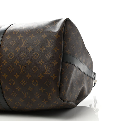 Louis Vuitton Monogram Macassar Keepall Bandouliere 55 10 of 10
