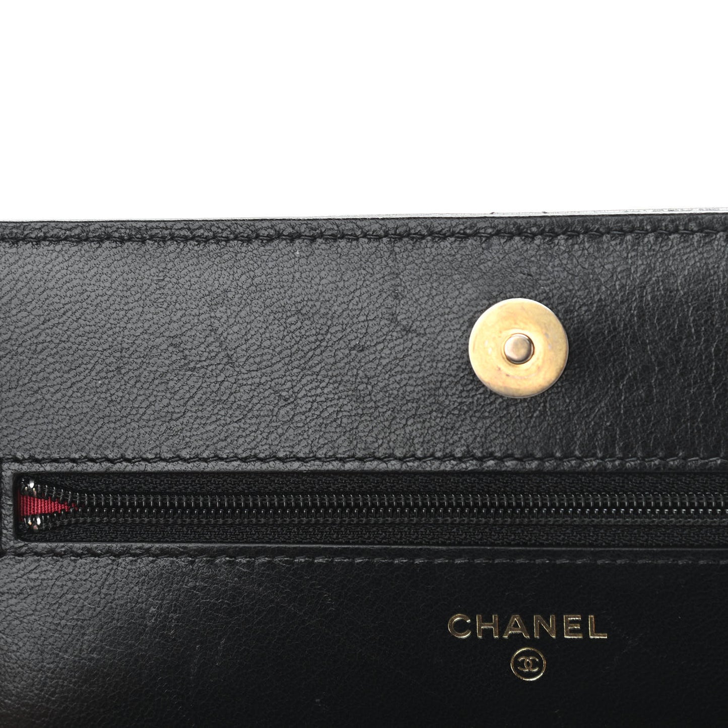 Lambskin Quilted Chanel 19 Wallet On Chain WOC Black