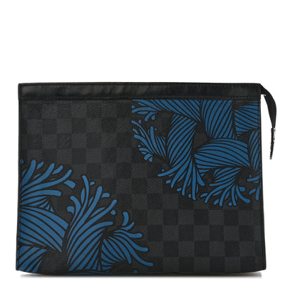 Louis Vuitton Damier Graphite Rope Pochette Voyage Blue 1 of 9