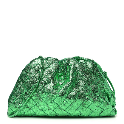 Bottega Veneta Metallic Nappa Intrecciato The Mini Pouch Parakeet 1 of 10