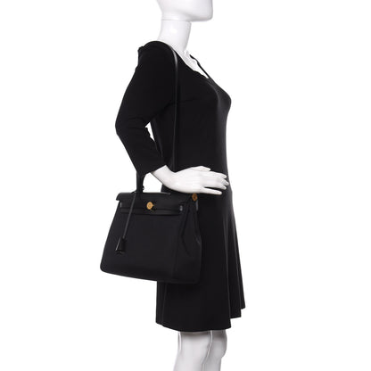 Hermes Military Toile Vache Hunter Herbag Zip PM 31 Black 2 of 12