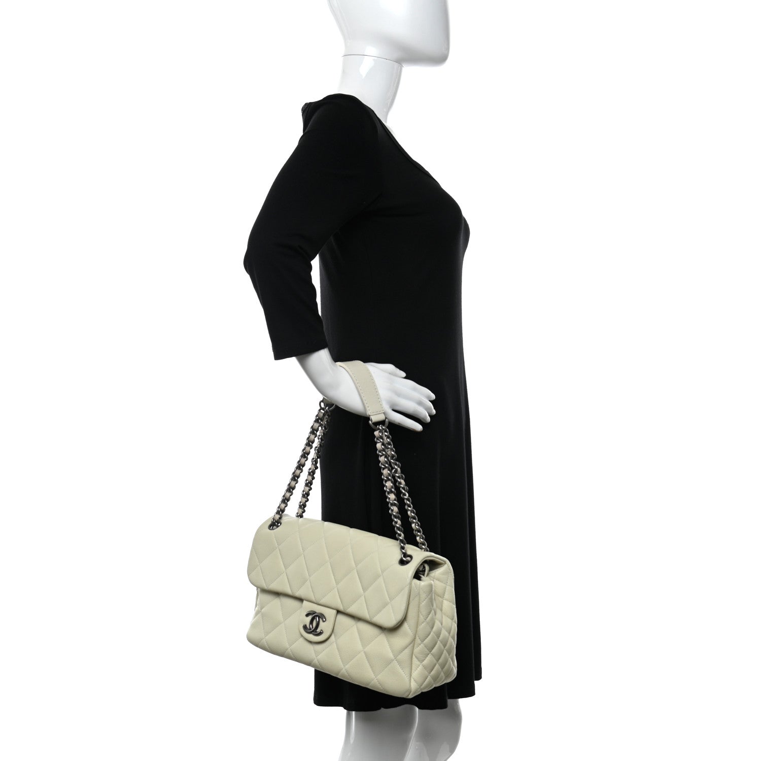 Chanel Caviar Quilted Coco Casual Flap Ivory 2 of 11