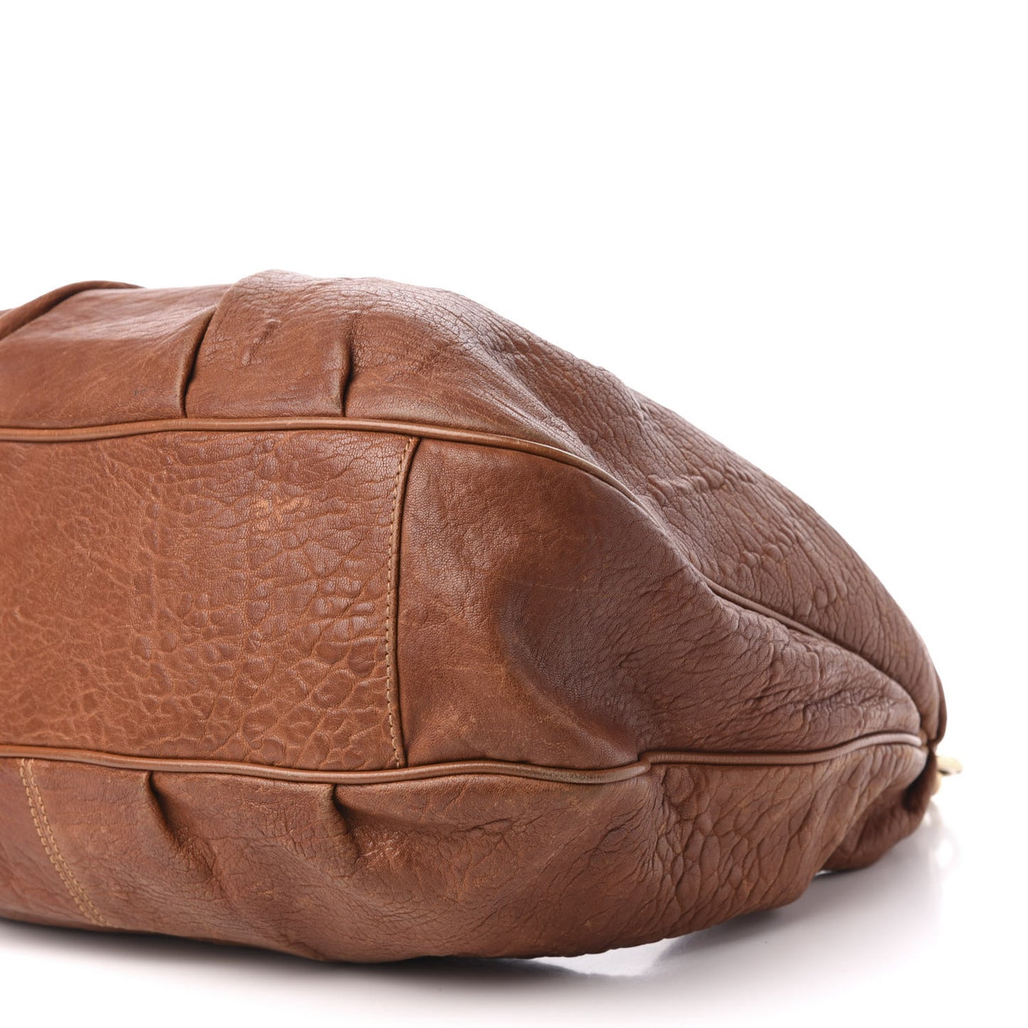 Crinkled Lambskin Mia Hobo Camel