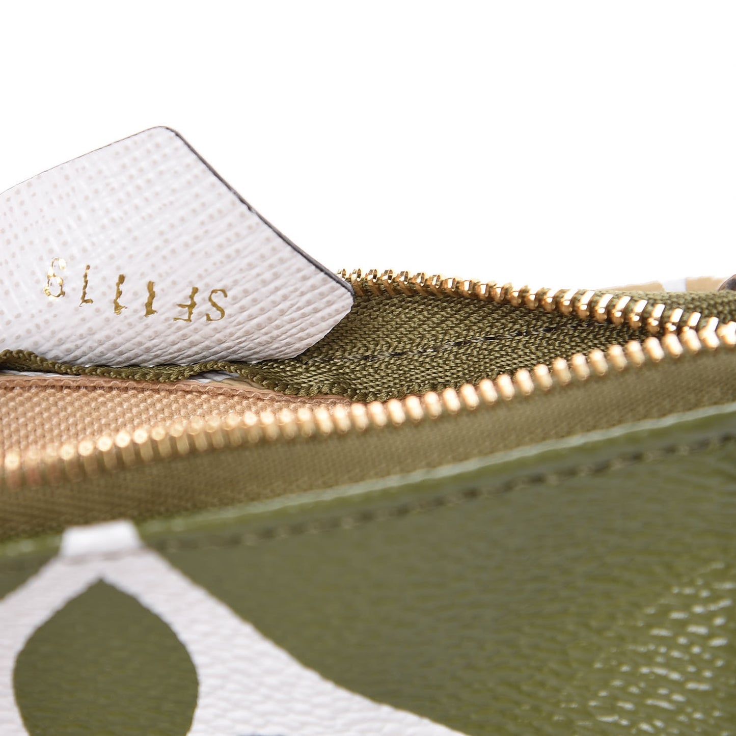 Monogram Giant Micro Pochette Accessories Kaki White