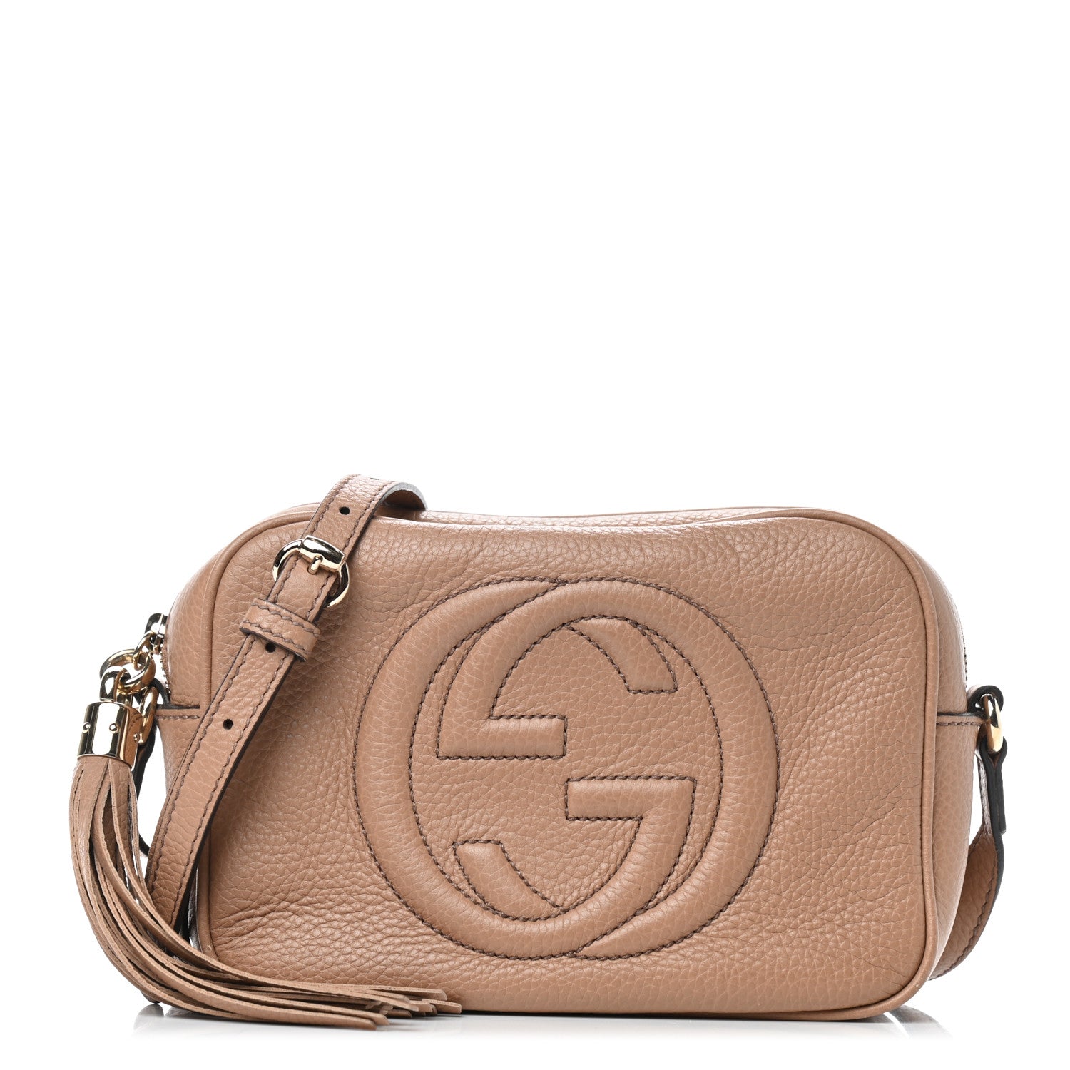 Gucci Pebbled Calfskin Small Soho Disco Bag Rose Beige 1 of 9