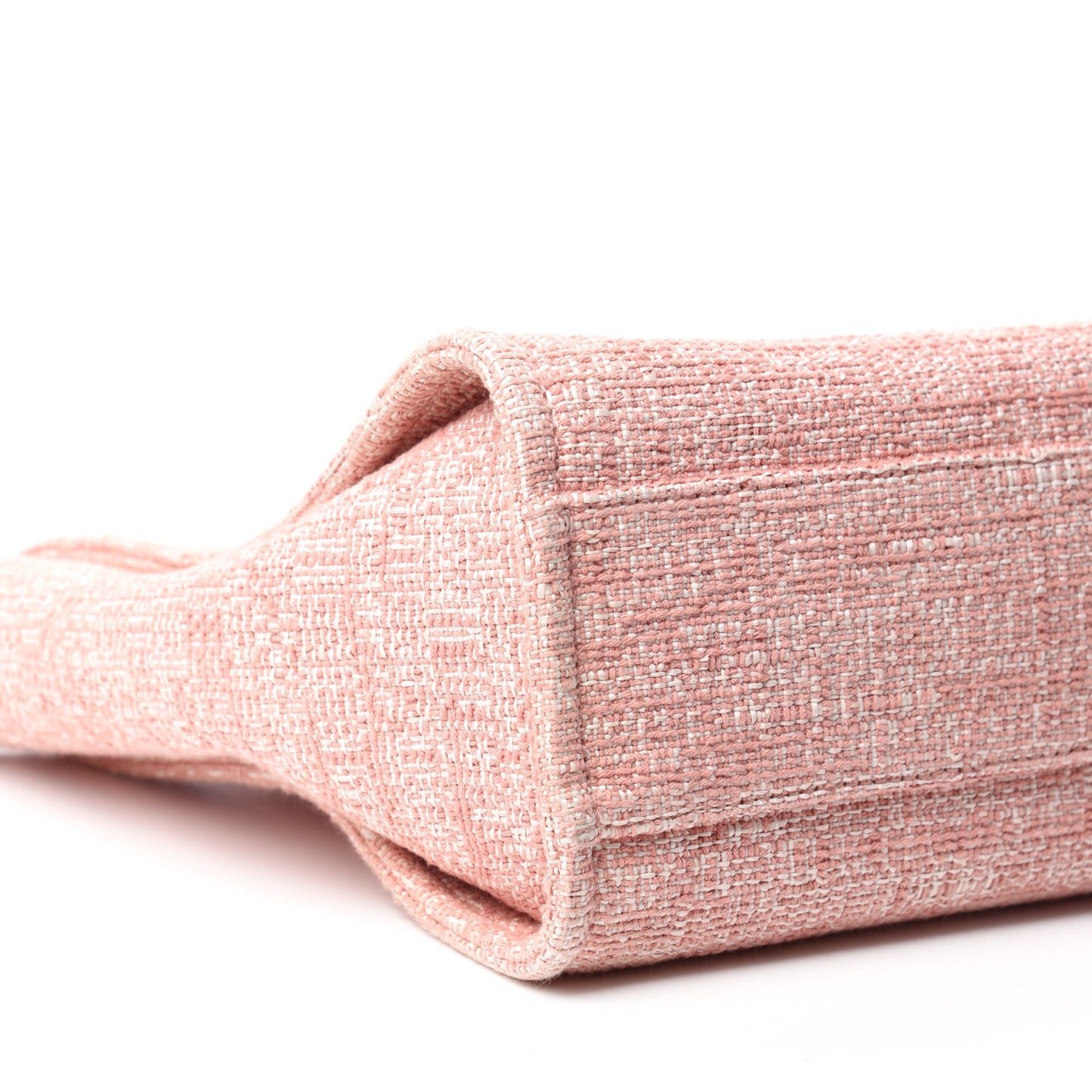 Straw Lurex Small Deauville Tote Pink