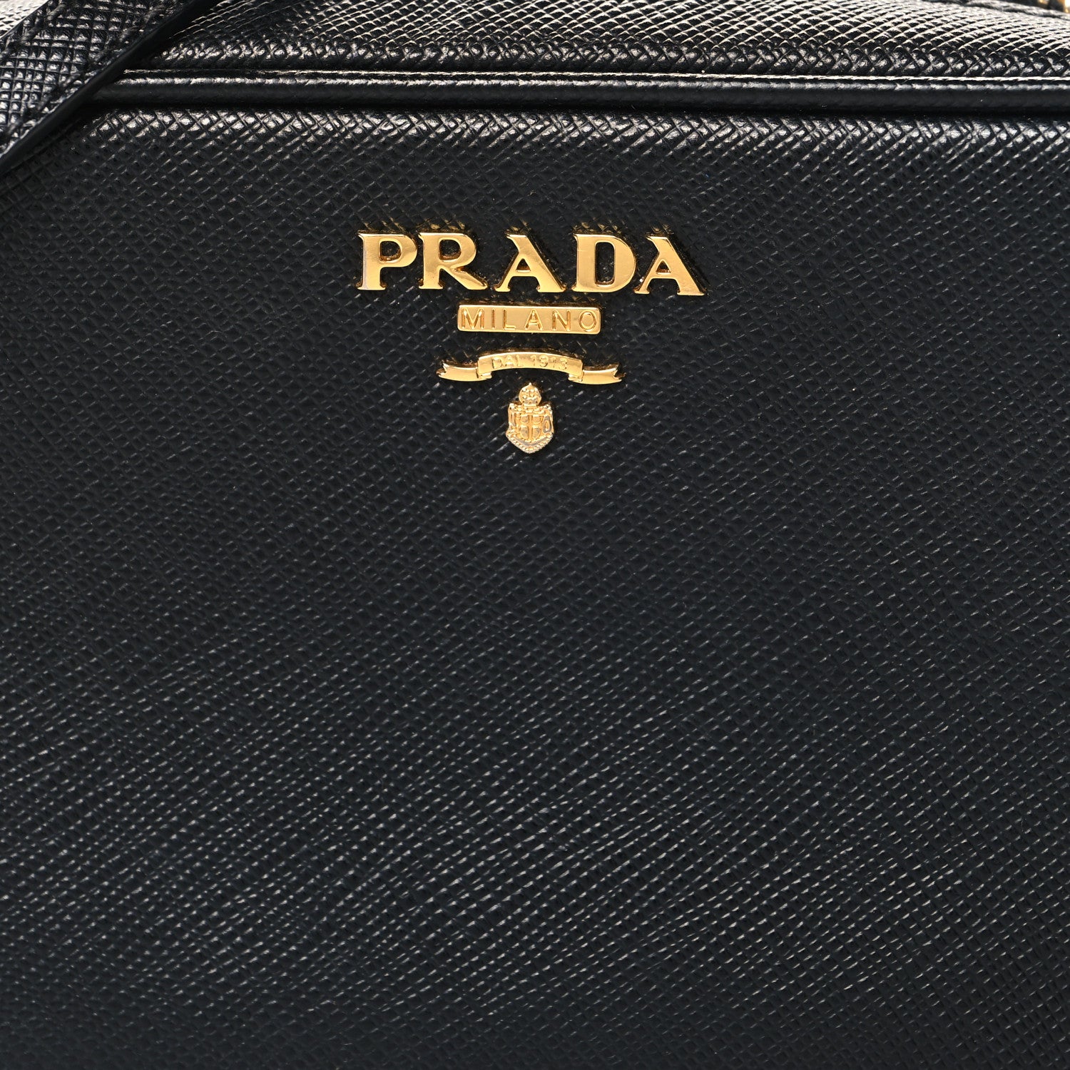 Prada Saffiano Mini Camera Crossbody Bag Black 7 of 11