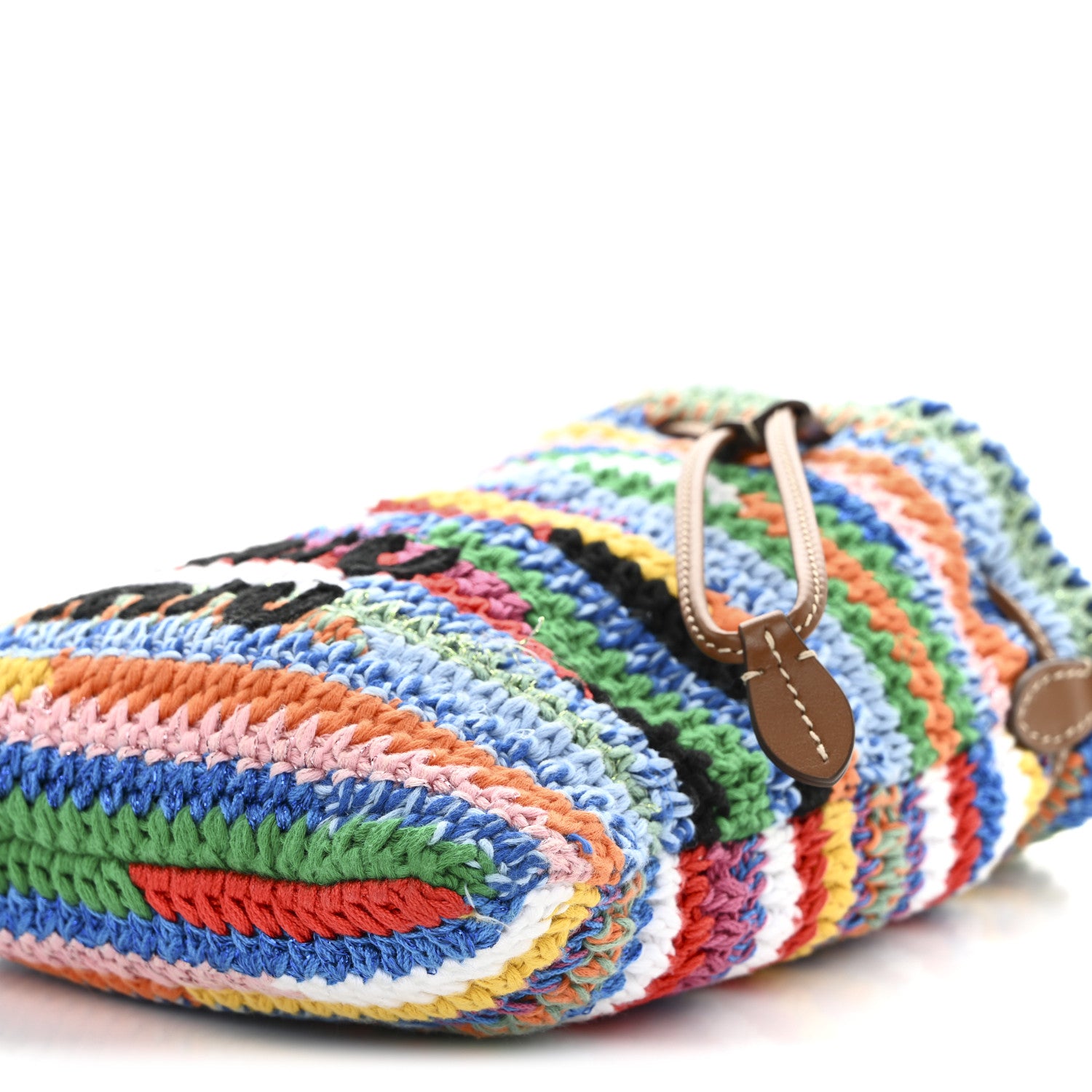 Miu Miu Fabric Crochet Drawstring Pouch Multicolor 10 of 11