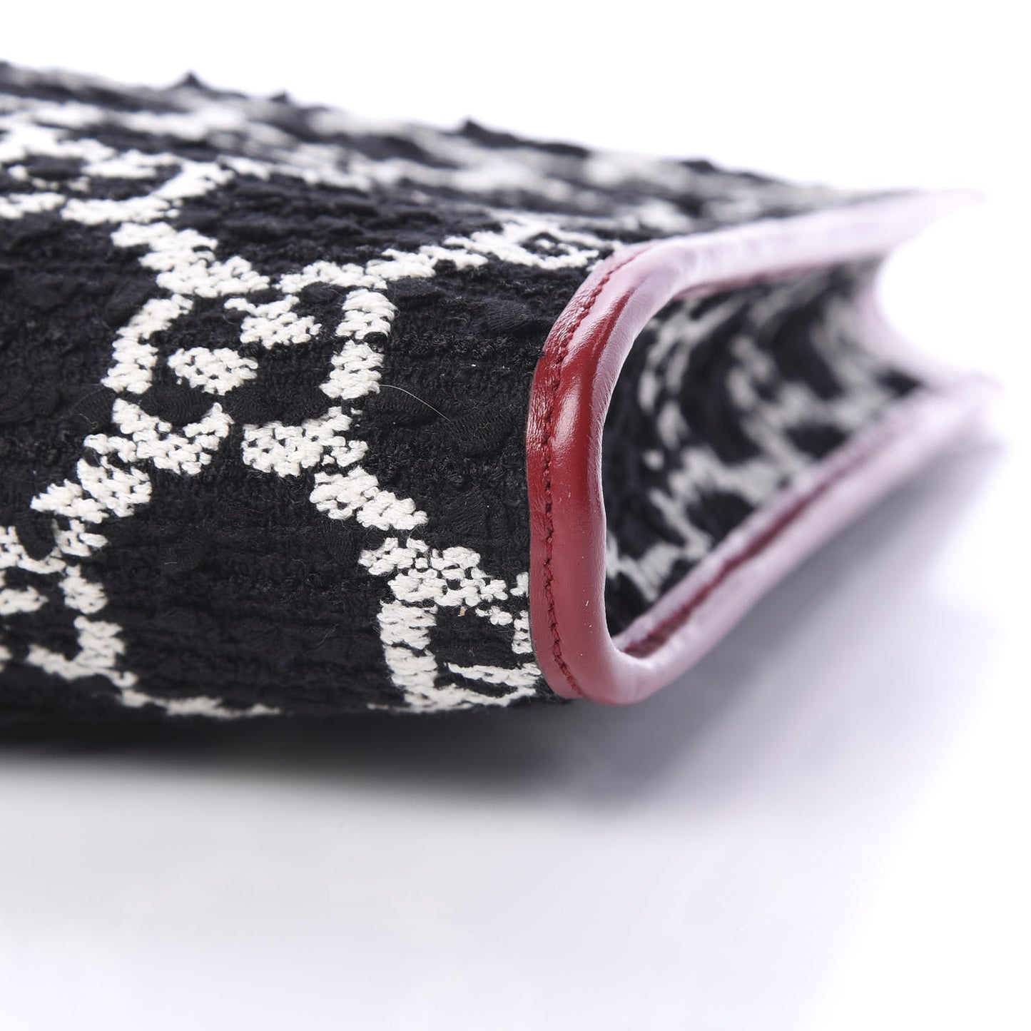 Tweed GG Monogram Large Rajah Chain Tote Romantic Cherry Black White