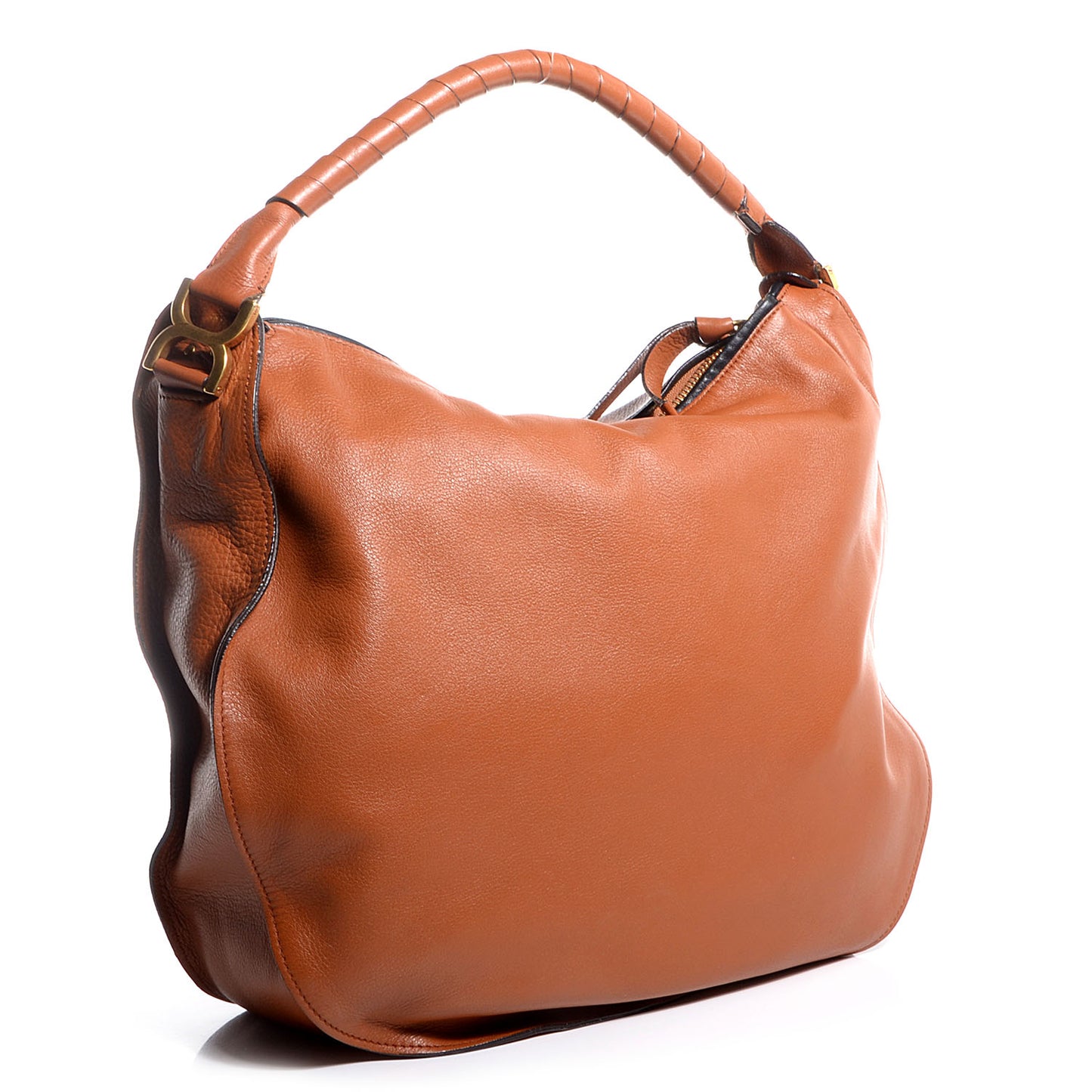 Calfskin Large Marcie Hobo Tan