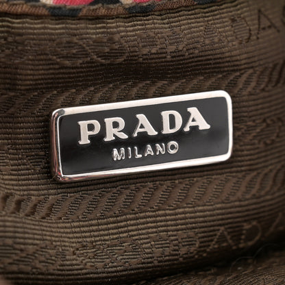 Prada Nylon Saffiano Otta Print Bucket Crossbody Bag Rosa 6 of 11